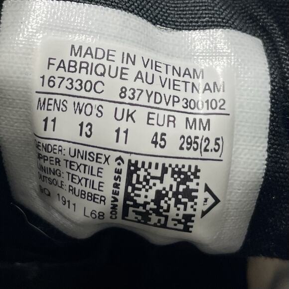 Converse Chuck 70 High 'Chinese New Year Mens Size 11 Black Multi Color Lace Up - Picture 8 of 12